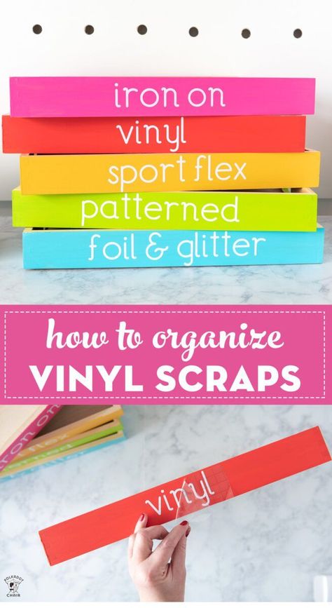 Fun ideas to organize your craft room including these colorful trays designed to store your vinyl scraps. Lots of ideas for how to store vinyl scraps #cricut #craftroom #organization Colorful Craft Room, Vinyle Cricut, Pillow Cases Tutorials, Cricut Hacks, Hacks And Tips, How To Make Labels, Personalized Pillow Cases, Cricut Projects Beginner, Vinyl Storage