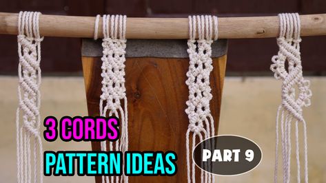 How to Macrame | DIY Macrame | 3 Cords Pattern Ideas | Design & Tutorial by LIT decor (Part 9) #macrame #macrametutorial #macramewallhanging #planthanger #plantholder #wallhanging #bohostyle #macrameworkshop #LITdecor #abouthoian #howtomacrame #diymacrame #마크라메 #макраме #mandala #macramemandala #colorsmacrame #macrameplanthanger #modernmacrame #macrameforbeginners #macramepatterns #macramepatternideas #macramebasicknots How To Macrame, Basic Knots, Diy Friendship Bracelets Tutorial, Embroidery Hoop Crafts, Macrame Knots Tutorial, Makramee Diy, Macrame Owl, Rope Diy, Macrame Knots Pattern