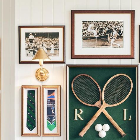 Ralph Lauren Home on Instagram: "The #RalphLauren suite hosts a heritage-inspired celebration in a palette of green and white—an ode to The Championships, #Wimbledon. Discover more from the Ralph Lauren suite at Centre Court via the link in bio.   #RalphLaurenHome" Ralph Lauren Aesthetic Living Room, Ralph Lauren Inspired Decor, Ralph Lauren Game Room, Vintage Wimbledon Aesthetic, Ralph Lauren Artwork, Ralph Lauren Inspired Bathroom, Ralph Lauren A Way Of Living, Vintage Ralph Lauren Aesthetic Home, Ralph Lauren Coastal Interiors