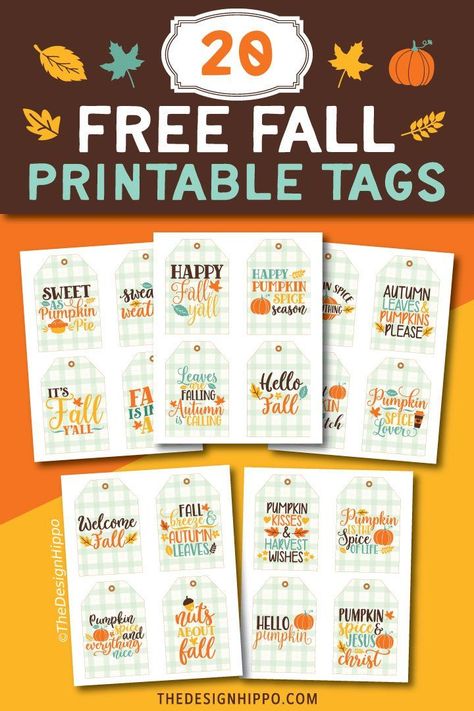 Beautiful farmhouse style printable gift and favor tags for Fall. Pair these buffalo plaid style printable quotes with handmade DIY gifts like candles, bath salts, soaps, bakes and treats to welcome Autumn. Quotes included - happy fall y'all, welcome fall, pumpkin spice and everything nice, sweater weather, leaves are falling autumn is calling and more. #freeprintable #printablegifttags #fallprintable #pumpkinspice #hellofall #diycrafts #autumnleaves #favortags #pumpkinprintable Fall Treat Bag Tags Free Printable, Fall Teacher Gifts, Church Outreach, Pumpkin Treats, Fall Soaps, Free Fall Printables, Welcome Autumn, Pumpkin Printable, Pumpkin Gift