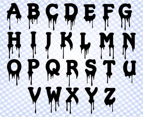 Pin on 字体图案 Font Lettering Alphabet, Lettering Notes, Font Styles Alphabet, Dripping Font, Blood Font, Cool Fonts Alphabet, Dripping Letters, Letters Graffiti, Graffiti Alphabet Styles