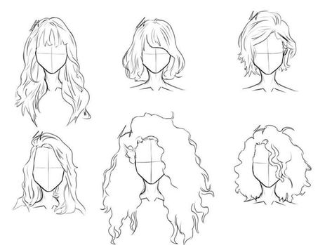 Haircuts Drawing, Kraf Kertas, Desen Realist, Drawing Hair Tutorial, Medium Haircuts, Výtvarné Reference, Siluete Umane, Hair Sketch, Hair Drawing