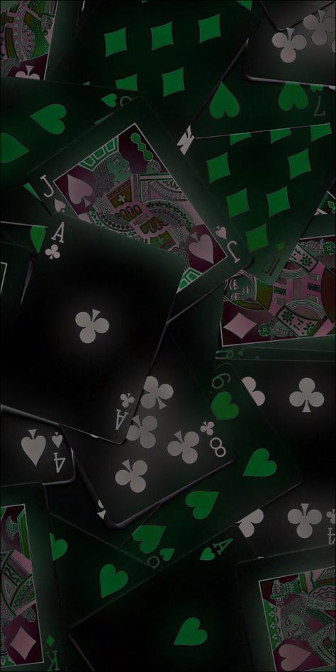 Green Poker Aesthetic, Black Poker Cards Wallpaper, Jing Y Jang, Aesthetic Lockscreens, Pop Art Drawing, Minions Wallpaper, Iphone Wallpaper Landscape, Dark Green Aesthetic, Trippy Wallpaper