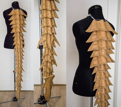 dragon tail & back Skyrim Costume, Costumes Faciles, Dragon Tail, Dragon Costume, Cosplay Armor, Cosplay Tutorial, Cosplay Diy, Cosplay Tips, Fantasias Halloween