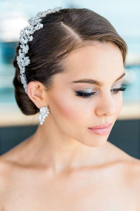 Wedding Makeup With Blue Eyeshadow, Makeup Looks For Dusty Blue Dress, Bridesmaid Makeup Dusty Blue, Bridesmaid Makeup For Dusty Blue Dress, Dusty Blue Makeup Look Wedding, Dusty Blue Wedding Makeup, Makeup For Dusty Blue Dress, Dusty Blue Dress Makeup Look, Dusty Blue Eye Makeup