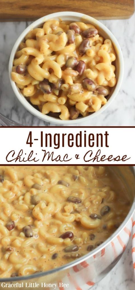 Mac And Cheese One Pot, Leftover Chili Recipes, Quick Meals To Cook, One Pot Chili Mac, One Pot Chili, Chili Mac Recipe, Easy Mac N Cheese, Leftover Chili, Chili Mac And Cheese