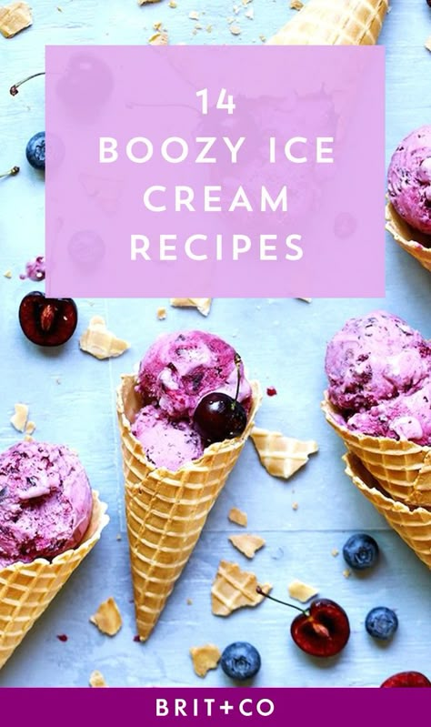 Cool down this summer with these 14 boozy ice cream recipes. Booze Ice Cream Recipe, Homemade Boozy Ice Cream, Alcohol Infused Ice Cream Recipes, Alcohol Infused Ice Cream, Ice Cream With Alcohol Recipes, Booze Ice Cream, Ice Cream With Alcohol, Smoked Ice Cream, Ninja Creami Boozy Ice Cream Recipes