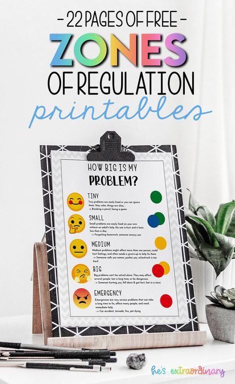 A bundle of free zones of regulation printables that you can download and use as a supplement to the Zones of Regulation curriculum. #ZonesofRegulation #SelfRegulation #SchoolCounseling #LearningCenterActivities #OT #ChildDevelopment The Zones Of Regulation Printables, Zones Of Regulation For Adults, Self Regulation Station, Emotional Regulation Printables, Preschool Zones Of Regulation, Regulation Station In Classroom, Zones Of Regulation Printables Free Kindergarten, Zones Of Regulation Inside Out, Zones Of Regulation Preschool