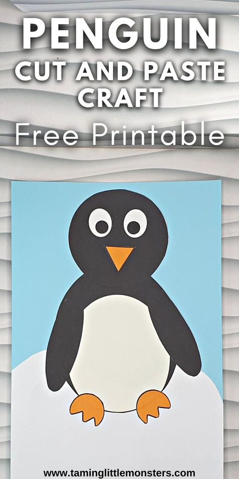 Artic Animals Crafts For Toddlers, Diy Penguin Crafts, Penguin Template, Penguin Crafts Preschool, Arctic Animals Crafts, Winter Animal Crafts, Craft Activities For Toddlers, Activity For Preschool, Penguin Crafts