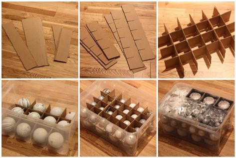 Christmas Storage | Elena | Flickr Diy Ornament Storage, Christmas Ornament Storage Diy, Organized Christmas Decorations, Christmas Decoration Storage, Christmas Ornament Storage, Ornament Storage Box, Storing Christmas Decorations, Diy Rangement, Christmas Tree Storage