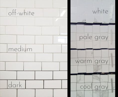 Grey Grout Bathroom, White Tiles Grey Grout, White Tiles Black Grout, Square Tile Bathroom, Square Tile Backsplash, How To Make Tiles, Large White Tiles, White Square Tiles, White Tile Kitchen Backsplash