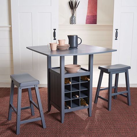 Drop Leaf Bar Table, Narrow Counter Height Table, Tables For Small Kitchens, Small Kitchen Table Ideas, Condo Style, Pub Dining Set, Drop Leaf Kitchen Island, Counter Height Pub Table, Pub Tables