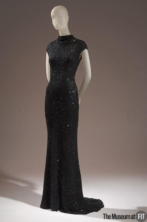 Fashion Institute Of Technology, Silk Evening Dress, Fashion Institute, 1990s Fashion, Iconic Dresses, Gala Dresses, Bugle Beads, Historical Dresses, Beautiful Gowns