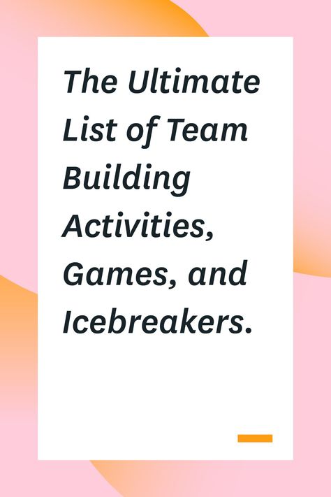 Team building games don't have to feel cheesy. In fact, team building activities and icebreakers can be the perfect way to help your team bond and problem solve better together. Here's an epic list of team building games to get you started. #teambuilding #icebreakers #remoteteam Cheer Sleepover Ideas Team Bonding, Sorority Bonding Activities Team Building, Sisterhood Bonding Activities, Bonding Games For Teams, Bonding Activities Sisterhood, Sisterhood Bonding Activities Sorority, Cheer Team Bonding Activities, Sorority Bonding Activities, Team Bonding Ideas