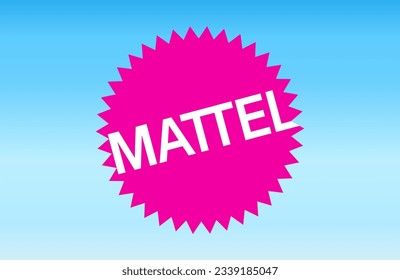 Mattel Logo with Pink Color on Blue Background. Mattel is a company that sells Barbie as the new movie on Cinema starring by Margot Robbie and Ryan Gosling in July 21, 2023, United States Pink Mattel Logo, Barbie Mattel Logo, Mattel Logo Printable, Mattel Logo, Margot Robbie And Ryan Gosling, Luli Pampin, Barbie Svg, Pink Logo Design, Pink Photoshoot