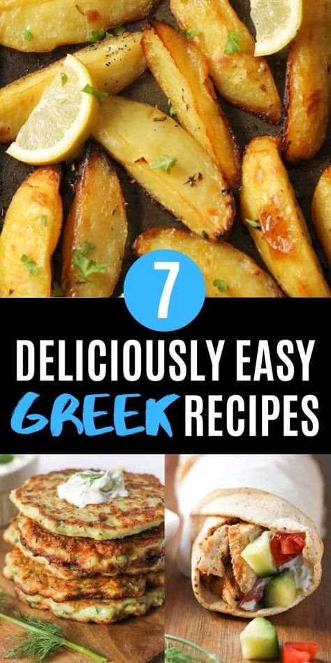 Best Greek Recipes Dinners, Easy Healthy Greek Recipes, Greek Fusion Food, Simple Greek Recipes, Greek Themed Party Food, Greek Food Recipes Easy, Traditional Greek Food Recipes, Greek Main Dishes, Greek Lunch