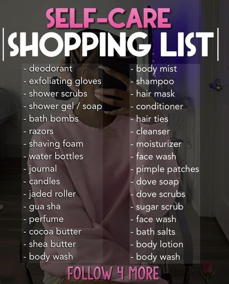 Self Hygiene Tips, Skipping Class Tips, Personal Hygiene Shopping List, Skin Care Shopping List, Baddie Hygiene Products, Body Hygiene Products List, Shower Tips To Smell Good, Shopping For Glow Up, Body Care Steps