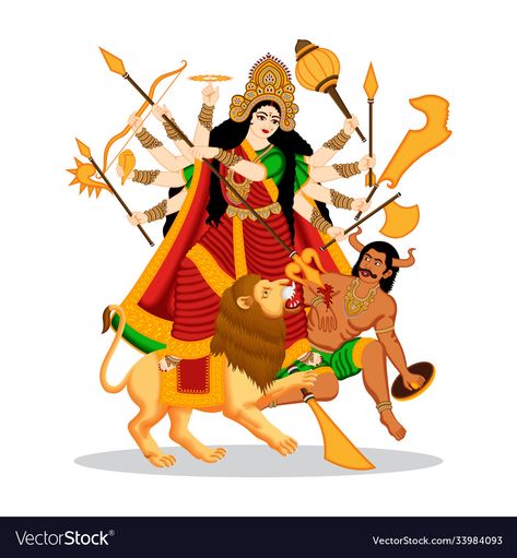 Navratri Maa Durga, Animation Walk Cycle, Shubh Navratri, Happy Durga Puja, Durga Painting, Indian Art Gallery, Goddess Durga, Best Pose For Photoshoot, Maa Durga