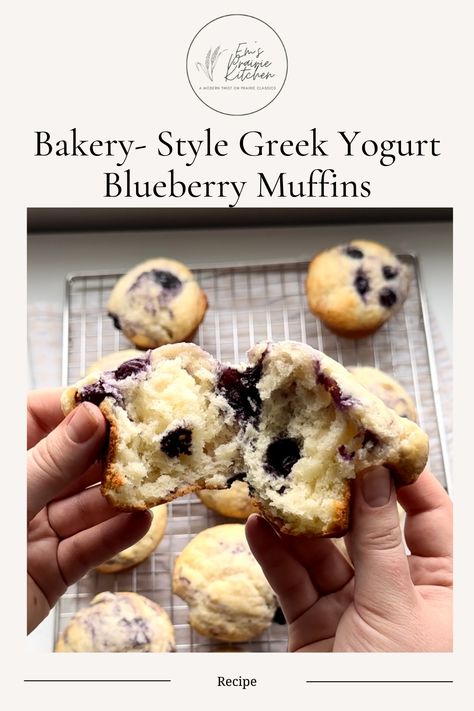 Here’s my Greek Yogurt Blueberry Muffins and how to make fluffy bakery-style muffins in 4 easy steps. Greek Yogurt Blueberry Muffins Healthy, Blueberry And Yogurt Muffins, Healthy Yogurt Muffins, Blueberry Muffins Yogurt, Blueberry Muffins Greek Yogurt, Blueberry Greek Yogurt Muffins, Blueberry Muffins With Greek Yogurt, Yogurt Blueberry Muffins, Frozen Blueberry Muffins