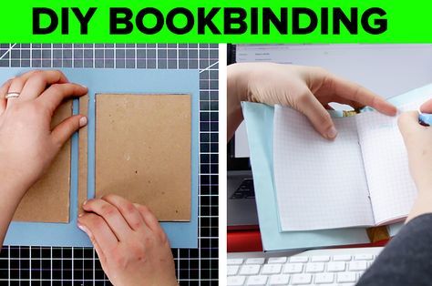 Make Your Own Hardcover Books With This Easy DIY Project Hardcover Book Binding, Bookbinding Materials, Make A Book Cover, Hantverk Diy, Homemade Books, Bookbinding Tutorial, Book Binding Diy, Book Cover Diy, Book Diy