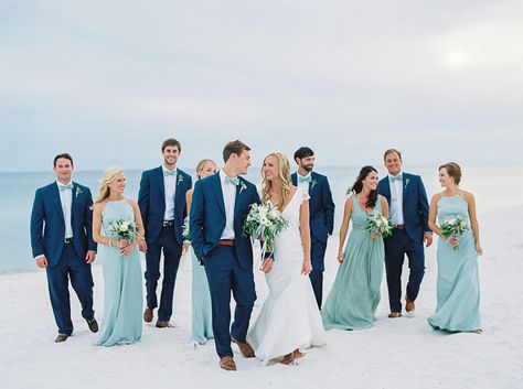 Blue Beach Wedding, Beach Wedding Decorations Reception, Beach Wedding Bridesmaids, Beach Wedding Centerpieces, Dream Beach Wedding, Beach Wedding Colors, Favors Ideas, Seafoam Blue, Beach Wedding Photos