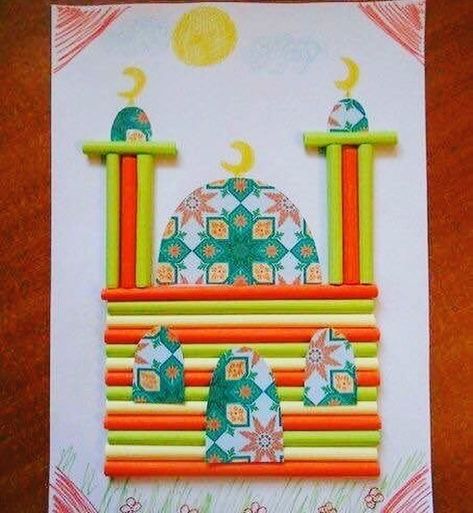 Celebrate the festival of sacrifice with some magnificent Mosque Crafts for Eid al-Adha! Turn them into greeting cards, decor or wall hangings! Masjid Craft, Muslim Kids Crafts, Eid Activities, Muslim Kids Activities, Islamic Kids Activities, Ramadan Kids, Eid Crafts, Ramadan Activities, Ramadan Decoration