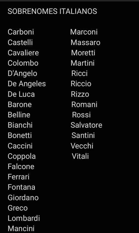 Italian Names Boy Mafia, Italian Surnames For Characters, Mafia Last Names, Italian Mafia Names, Mafia Names Ideas, Mafia Names, Italian Last Names, Mafia Aesthetics, Last Names For Characters