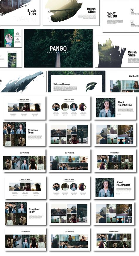 Pango Powerpoint Presentation Templates - 50 Slides Photo Collage Powerpoint, Powerpoint Photo Layout, Power Point Photo Presentation, Photo Presentation Layout, Powerpoint Collage, Portfolio Presentation Design, Ppt Tricks, Photo Presentation Ideas, Slides Layout