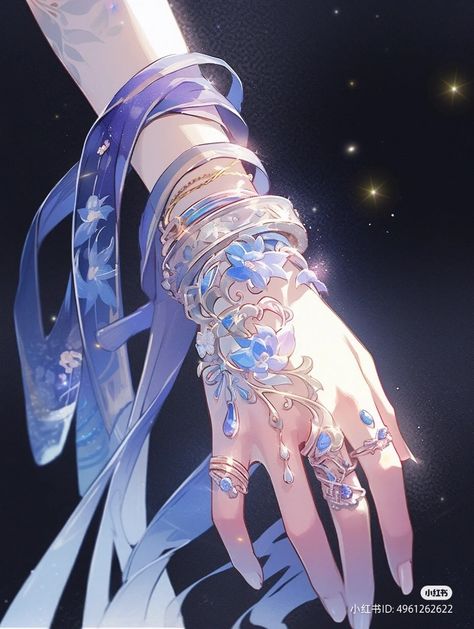 Fantasy Jewelry Magic, Anime Hands, Anime Jewelry, Fashion Drawing Dresses, Anime Accessories, Fashion Illustration Dresses, Pretty Hands, Fashion Design Drawings, Fashion Inspiration Design