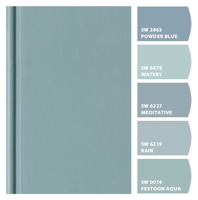 Light Teal Room Ideas, Behr Aqua Paint Colors, Sherwin Williams Festoon Aqua, Pool House Paint Color Sherwin Williams, Sherwin Williams Light Teal Paint Colors, Aqua Exterior House Paint, Sherwin Williams Aqua Colors, Tranquil Aqua Sherwin Williams, Teal Gray Paint