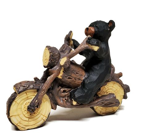 PRICES MAY VARY. Black bear riding a log chopper motorcycle figurine Made of polyresin with a carved wood look Hand painted Rustic log design Measures 6" L X 4.5" H X 2" W Black bear riding a chopper motorcycle figurine. Made of hand-painted polyresin with a rustic log design. A great gift for bikers and motorcycle enthusiasts. Complements lodge decor, country rustic decor, and more. Log Design, Harley Davidson Gifts, Chopper Motorcycle, Bear Decor, Country Decor Rustic, Lodge Decor, Riding Motorcycle, A Log, Black Bear