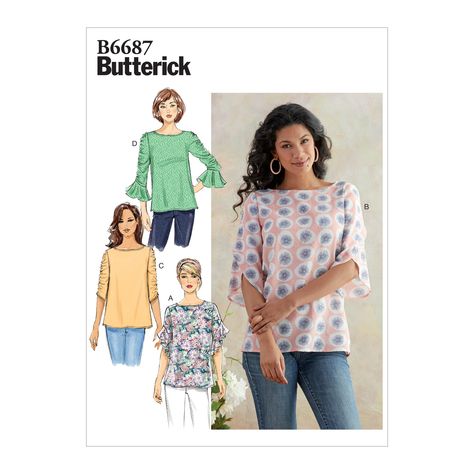 Sleeve Variations, Seam Binding, Top Sewing, Butterick Pattern, Paper Sewing Patterns, Butterick Sewing Pattern, Blouse Pattern Sewing, Pattern Brands, Top Sewing Pattern