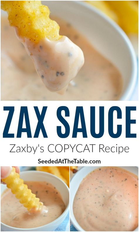 Make your own Zax Sauce and dip your chicken and fries at home using this copycat recipe of Zaxby's Zax Sauce. A seasoned creamy dipping sauce for chicken fingers and French fries. Diy Dipping Sauce, Easy Dipping Sauce For Chicken, Chicken Finger Dipping Sauce, French Fry Dipping Sauce, Zaxbys Sauce, Sauce For French Fries, Zax Sauce, Fry Bar, Dipping Sauce For Chicken