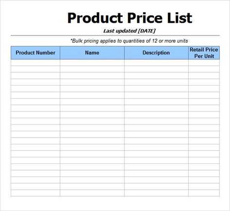 10+ Price List Templates | Word, Excel & PDF Templates Business Binders, Price List Design, Business Printables, Small Business Plan, Price List Template, List Design, Small Business Success, Spreadsheet Template, Cleaning Business