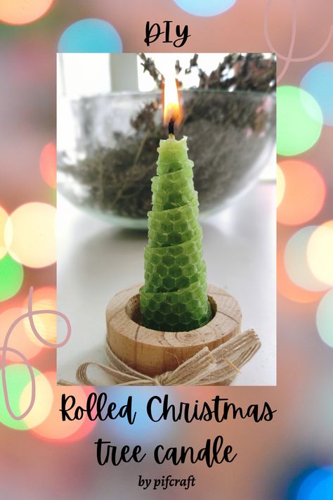 Beeswax Christmas Tree Candles, Rolled Beeswax Candles Ideas, Diy Christmas Tree Candles, Rolled Beeswax Candles Diy, Roll A Christmas Tree, Beeswax Sheet Candles, Christmas Beeswax Candles, Random Hobbies, Rolled Beeswax Candles