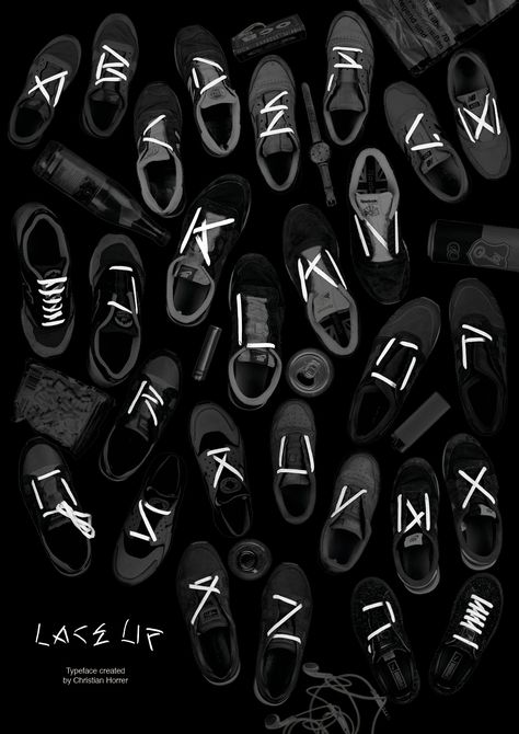 Shoe Last Design, Letter Poster Design, Experimental Graphic Design, Experimental Font, Fonts Poster, Creative Typeface, Shoes Graphic, Graphic Techniques, Creative Exhibition