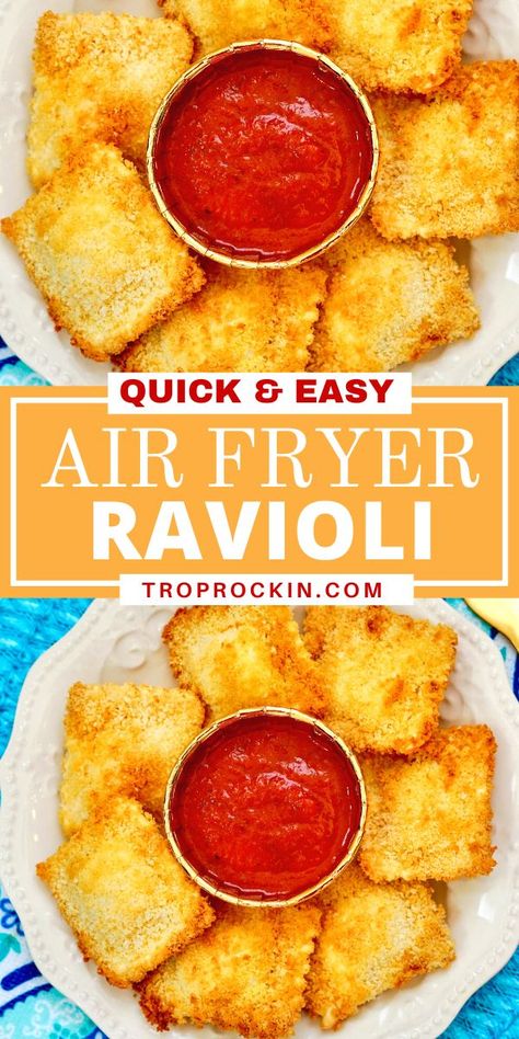 Ravioli Dinner Ideas, Air Fryer Ravioli, Air Fryer Appetizers, Cheese Ravioli Recipe, Toasted Ravioli, Ravioli Recipe, Air Fryer Oven Recipes, Air Fry Recipes, Interesting Recipes