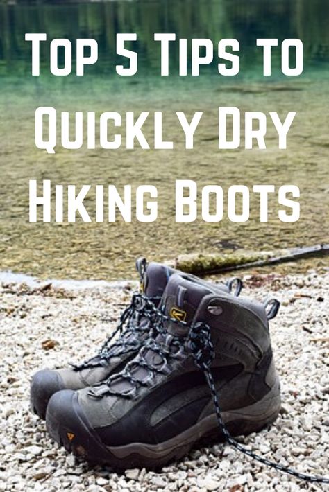 Check out our top 5 tricks to quickly dry out wet hiking boots.  Hiking Boots.  Hiking.  Hiking Adventure.  Outdoors Trails.  Nature. Summer Hiking Boots, Outdoor Adventure Activities, Summer Hike, Womens Hiking Shoes, Mountaineering Boots, Backpacking Tips, Adventure Gear, Waterproof Hiking Boots, Hiking Tips