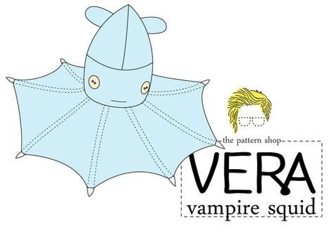 Stuffed Animal Sewing, Vampire Squid, Machines Fabric, Animal Sewing Patterns, Plushie Patterns, Sewing Stuffed Animals, Animal Projects, Plush Pattern, Mailing List