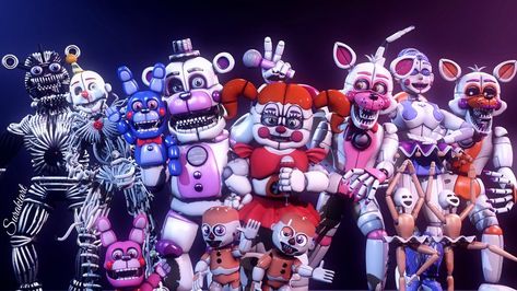 Fnaf Sister Location Characters, Ballora Fnaf, Fnaf 5, Fnaf Sl, Toy Bonnie, Fnaf Sister Location, Scary Games, Fnaf Wallpapers, Circus Baby