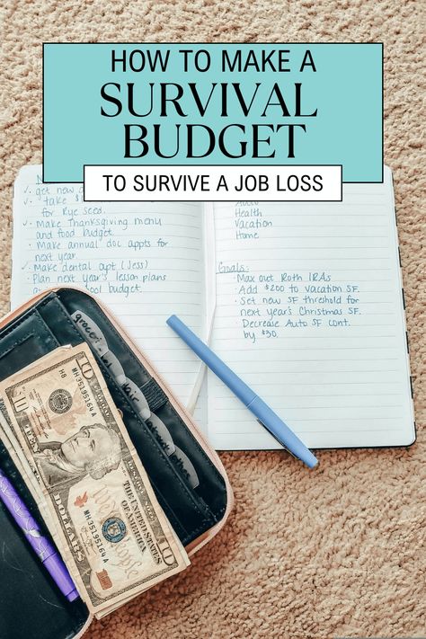 Job Loss is scary. So let's make a plan to help survive a job loss! Here's how to make a survival budget to get you through a job loss. Financial Stewardship, Organized Finances, Homemaking Skills, Living Frugal, Job Loss, Thrifty Thursday, Family Money, Meant To Be Yours, Money Savers