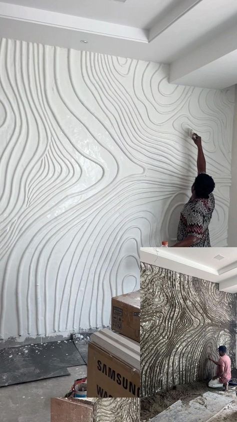 Interior Design Mural, Stone Wall Interior, Unique Wall Design, Stone Wall Interior Design, Stone Walls Interior, House Wall Design, Wall Interior, Wall Texture Design, Plaster Wall Art