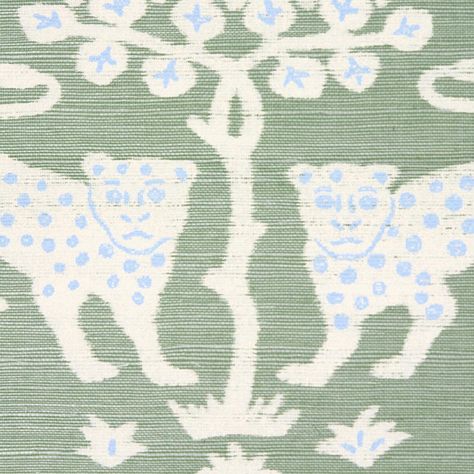 Woodland Leopard Sisal - Seaglass Wallpapers | Schumacher Schumacher Fern Wallpaper, Kids Tv Room, French Country Wallpaper, Sisal Wallpaper, House Of Hackney Wallpaper, Schumacher Wallpaper, Coastal Wallpaper, Chic Mirror, Focal Wall