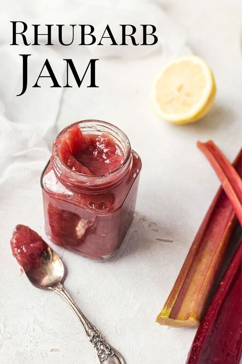 Rhubarb Jam Recipes, Rhubarb Desserts, Jam Recipes Homemade, Rhubarb Jam, Jam And Jelly, Rhubarb Recipes, Jam Recipe, Jelly Recipes, Homemade Jam