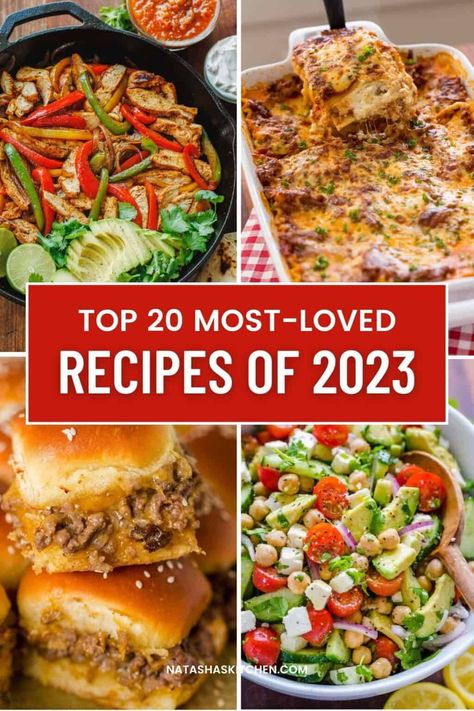 These are the 20 top-rated, most loved recipes of 2023. There were some surprising trends in this list. I hope you love every recipe you try! Over The Top Recipes, Top Rated Recipes On Pinterest, Highly Rated Recipes, Recipes Men Love, Most Loved Recipes, Highest Rated Dinner Recipes, Top Copycat Recipes, Top Rated Chicken Recipes, Highly Rated Dinner Recipes