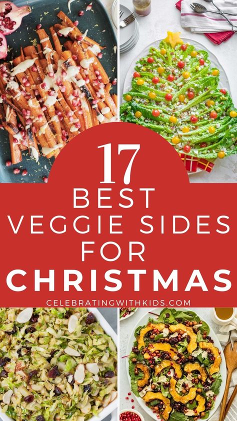 Veggie Side Dish For Christmas, Vegetables Side Dishes For Christmas, Roasted Vegetables For Christmas, Xmas Dinner Sides Dishes, Christmas Veggies For Kids, Roasted Vegetables Christmas Dinner, Xmas Dinner Vegetables, Christmas Roast Vegetables, Green Sides For Christmas