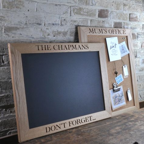 Notice Board Ideas, Kitchen Notice Board, Kitchen Blackboard, Personalized Desk, Diy Kitchen Renovation, Personalized Leather Bracelet, Notice Board, Diy Office, Memo Boards