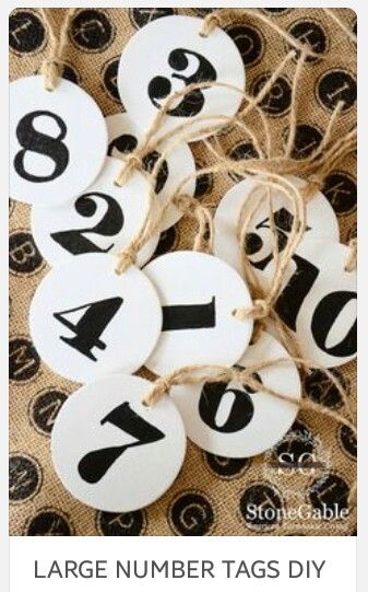 Wax Paper Transfers, Basket Labels, Tags Diy, Craft Things, Wooden Numbers, Pottery Barn Inspired, Number Tags, Diy Upcycle, Diy Tags