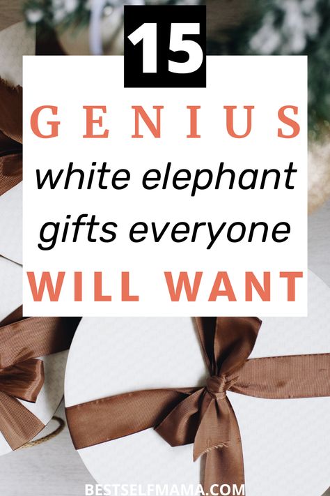 Looking for the best white elephant gift ideas that people really want! You found them. These 15 white elephant gifts are sure to be winners! #whiteelephantgiftideas #giftguide #giftideas #giftsforeveryone #whiteelephantgifts #giftspeoplewant White Elephant Gift Card Ideas, The Best White Elephant Gifts Ideas, Gifts For Chinese Gift Exchange, Dollar Tree White Elephant Gifts, White Elephant Gender Neutral Gifts, Christmas Elephant Gift Ideas, Cool White Elephant Gifts, White Elephant Alternatives, White Elephant Gift Wrapping Ideas