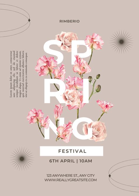 Super excited to present this new spring collection of posters, cards, social media posts, and more! all free to use! #spring #bloom #springposter #blossom #event #festival #collection #fashion #lifestyle #springgraphics #graphics #graphicdesign #inspiration #pinterest #pin #socialmedia #instagram #sspringflorals #flowers #sale #beachparty #travel #destination #postcards #flyers #posts #story #design #life #love #yolo #motivation #mindfulness #vintage #vintagegraphics #retro #cool #9inchideas Feminine Flyer Design, Flowers Poster Design, Spring Event Poster, Flower Festival Poster, Luxury Poster Design, Spring Design Graphic, Spring Logo, Spring Sale Banner, Spring Poster